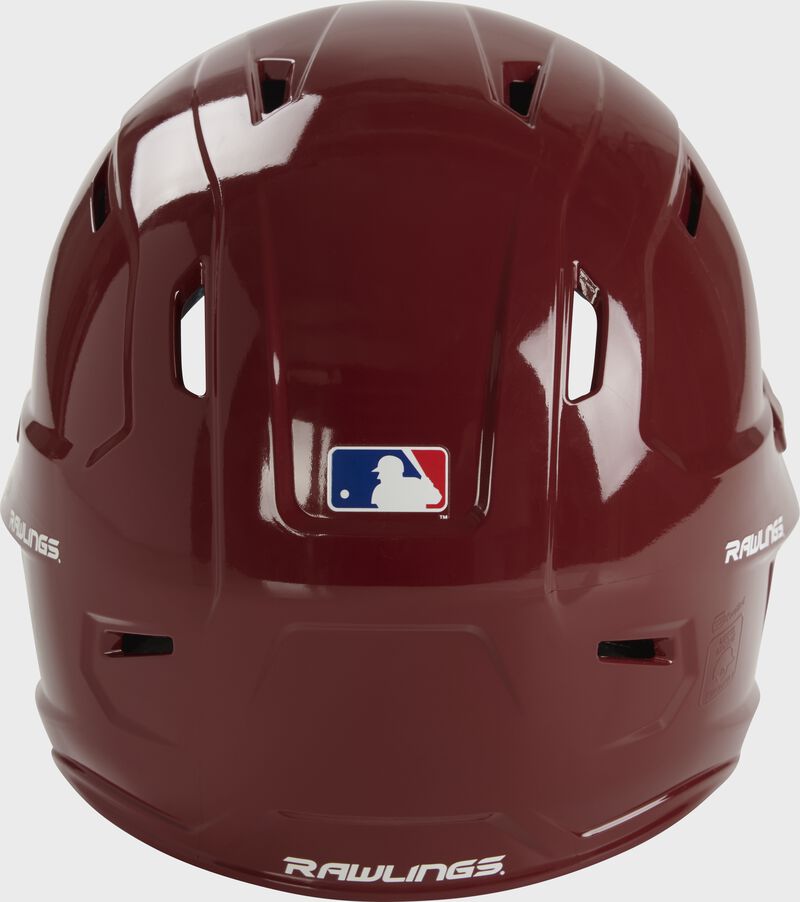 Rawlings Mach Gloss Batting Helmet, Cardinal, Size: Senior