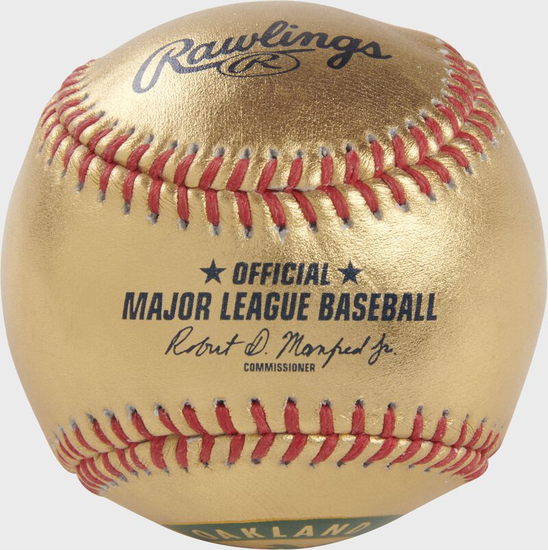 Oakland Athletics Rawlings Gold Leather Baseball